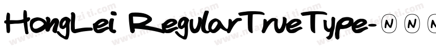 HongLei RegularTrueType字体转换